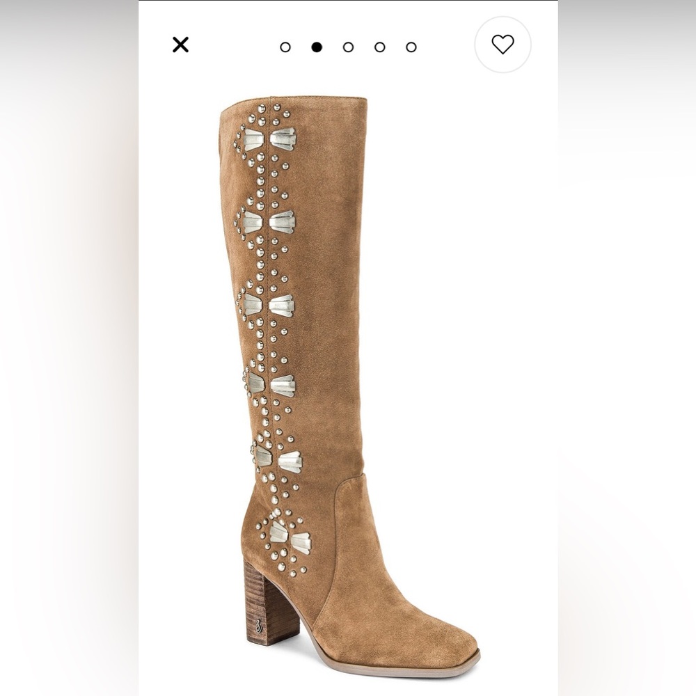 New Sam Edelman OMA leather Suede Boots Size 8.5